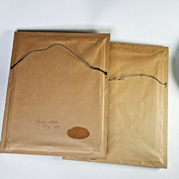 Cross Stitch Pictures Rainy Day Umbrella Children Framed 9x11" - Picture 6 of 6